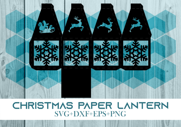 Christmas Paper Lantern Series 0479: A Festive 3D SVG for Small Business Branding