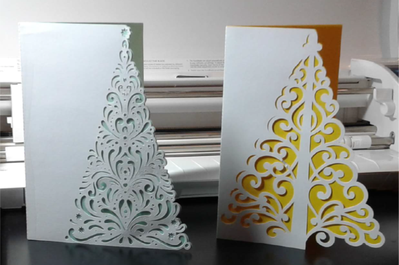 Christmas Tree Card Kit: A 3D SVG Design for Festive Branding and Print Projects