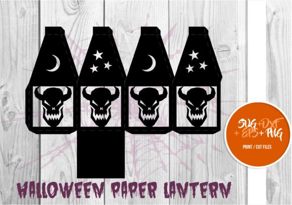 Halloween Paper Lantern Series 059: 3D SVG Design for Festive Branding