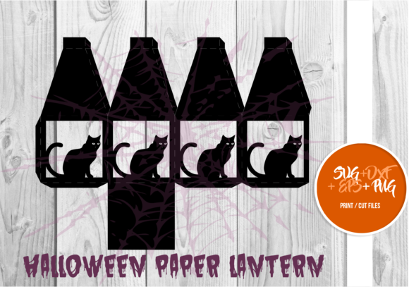 Halloween Paper Lantern Series 093: 3D SVG Shape Design for Seasonal Blog Graphics