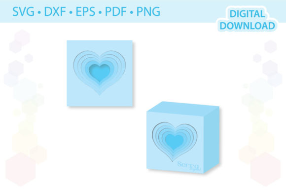 Hearts 3D Tunnel Card: A Bold 3D SVG for Expressive Branding and Design Projects